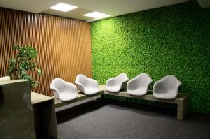 artificial plant wall in interior design